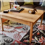 F24. Pine coffee table. 20”h x 39”w x 32”d 